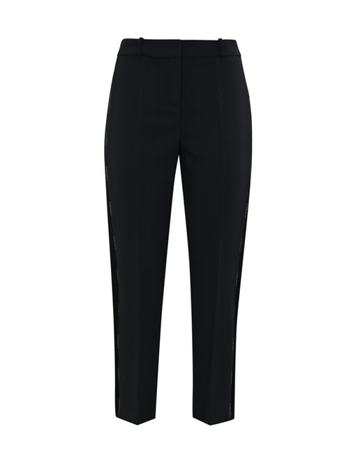 Pantaloni in crepe leggero con dettagli stile smoking Elisabetta Franchi | PA08856E2110
